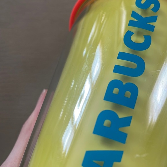 Neon Yellow Starbucks Colorblock cup 16 oz - Picture 3 of 4